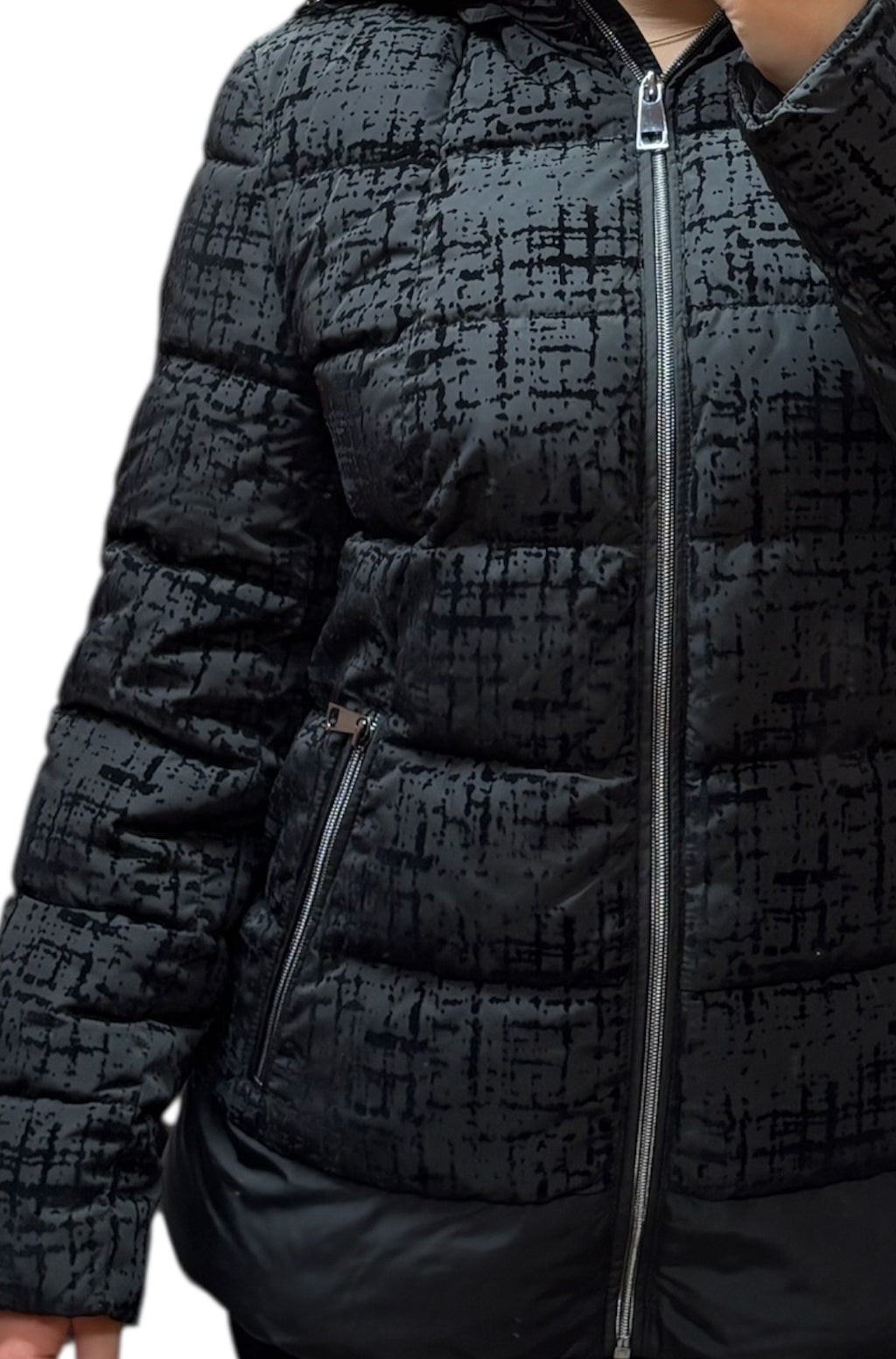 Ecopiumino Barbara Lebek nero con intrecci cinigliati 3D