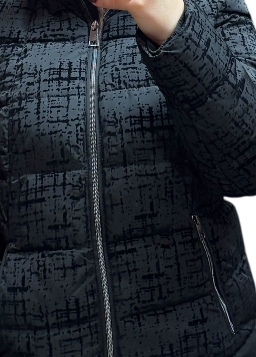 Ecopiumino Barbara Lebek nero con intrecci cinigliati 3D