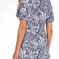 MAGLIA DONNA FANTASIA BIANCA E BLU BOTANIC