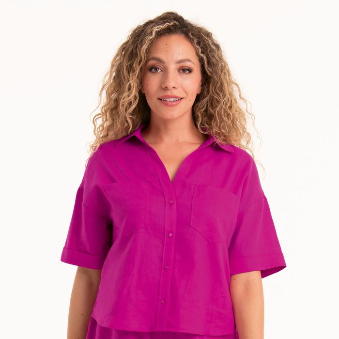 CAMICIA  LINO ROSA FAIA